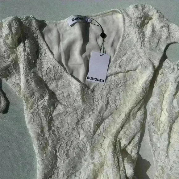 NWT Rumored Dakota Maxi Mini Dress Lace Short Sleeve Size S - Picture 3 of 5